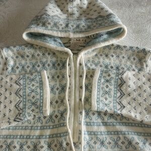 Vintage Lambswool & Angora Hooded  Pullover